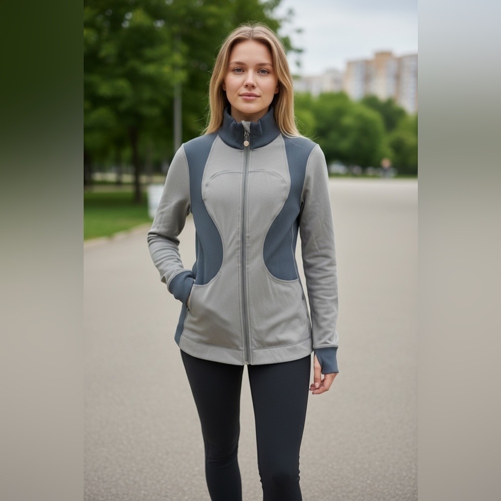 Rare Lululemon Alluring Form Jacket - Grey & Blue